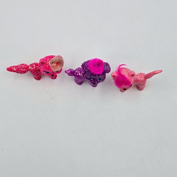 Polly Pocket Glitter Cat Dog Pink Purple Hair Animals Toy Figurine - Picture 3 of 15